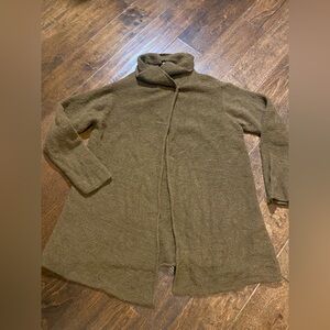 Eileen Fisher Wool  Boucle Sweater Coat  SZ PM Brown